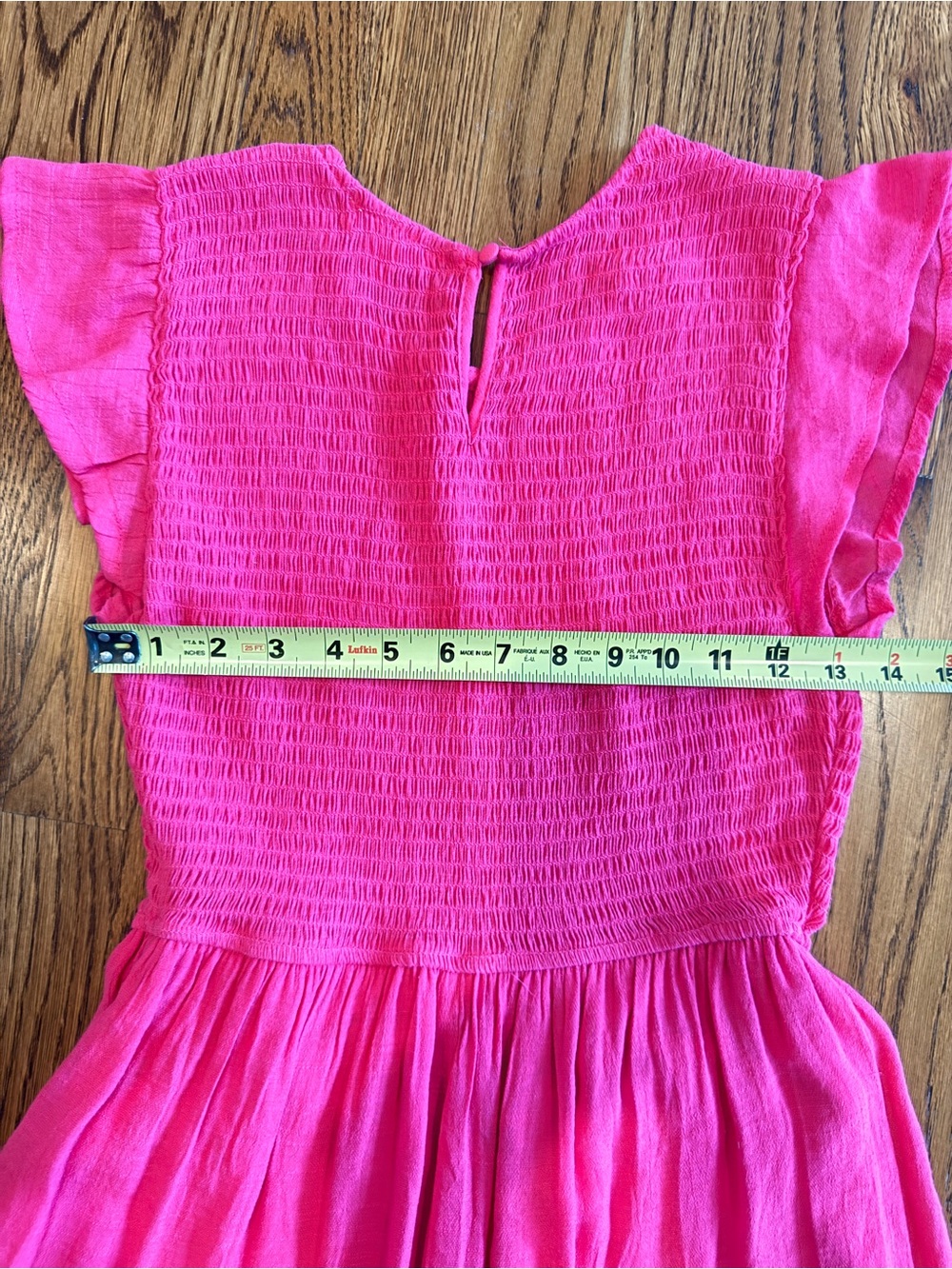Blu Pepper Hot Pink Maxi Dress with Flutter Sleeves small - Picture 3 of 7